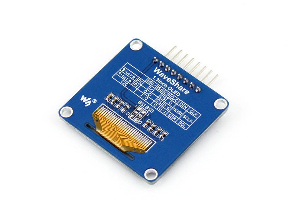 Waveshare 1.3 inch 128x64 OLED SPI I2C Interfaces horizontal pinheader SH1106