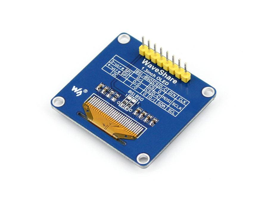 Waveshare 1.3 inch 128x64 OLED SPI I2C Interfaces vertical pinheader SH1106