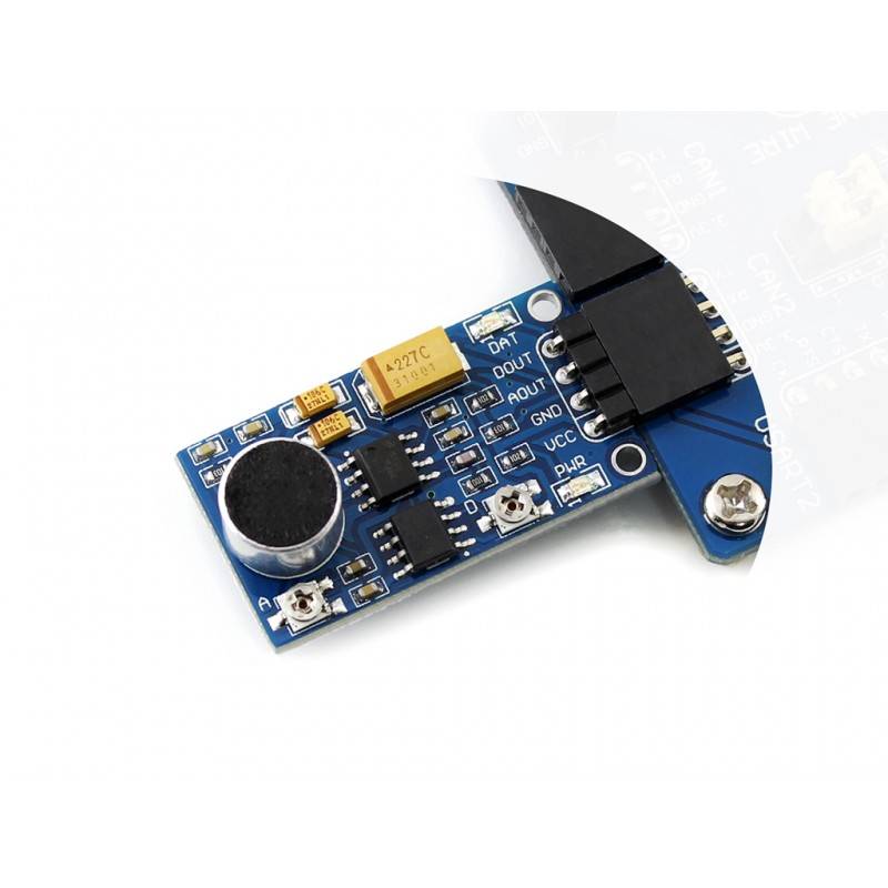 Waveshare Sound Sensor Onboard audio power amplifier LM386