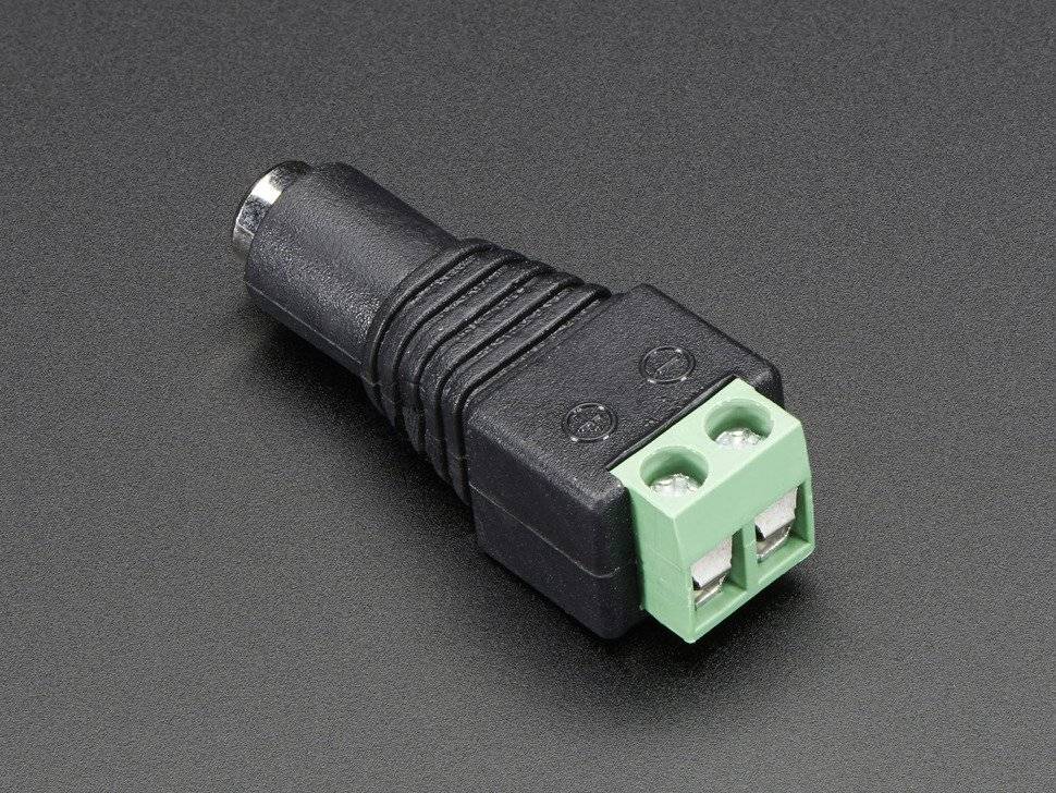 Female DC Power Adapter 2,1mm Hohlbuchse Jack to Screw Terminal Block 2 Pins