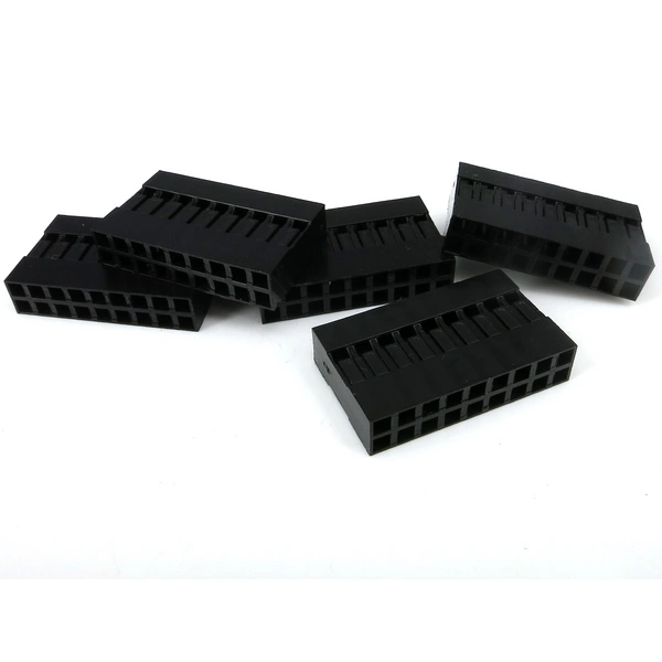 2,54mm Crimp Connector Housing 2x9-Pin 5-Pack 2,54mm Crimp Connector Housing 2x9-Pin 5-Pack