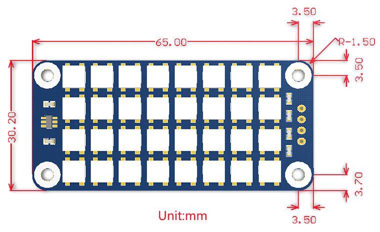 4x8 RGB LED Matrix pHAT für Raspberry Pi