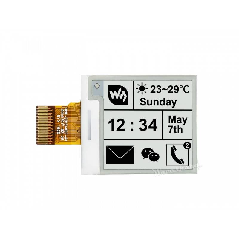 Waveshare 1,54 inch 200x200 E-Ink E-Paper Raw Display Panel SPI for Arduino