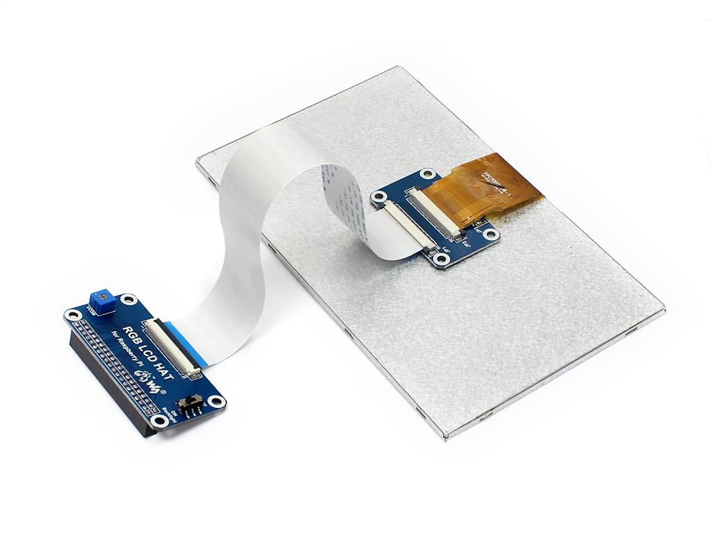 Waveshare 7 inch 1024x600 IPS Display DPI interface ohne Touch for Raspberry Pi