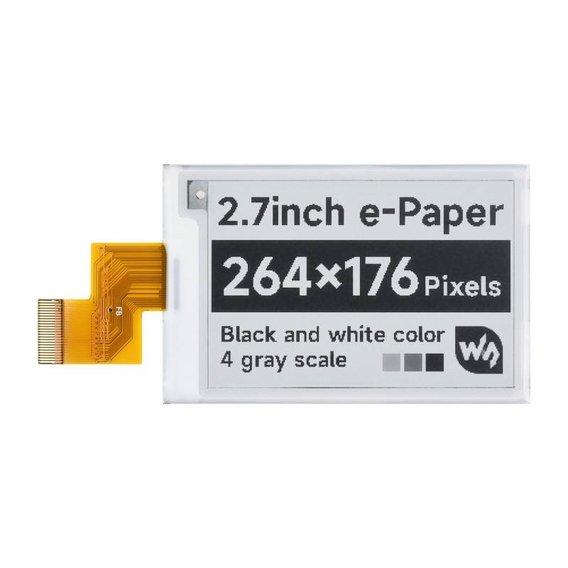 Waveshare 2.7 inch 264x176 E-Ink E-Paper Raw Display SPI Interface Arduino