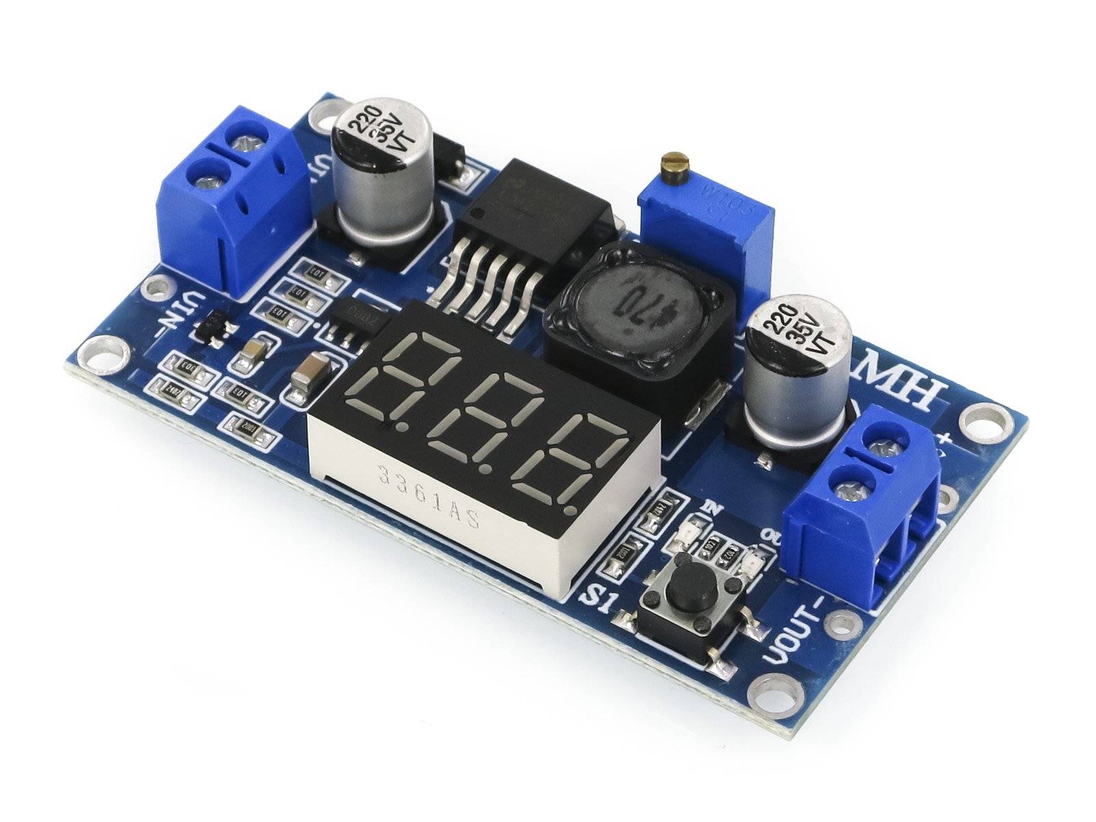 LM2596S DC-DC einstellbarer Step-Down Spannungsregler mit LED-Voltmeter Adjustable Power Modul