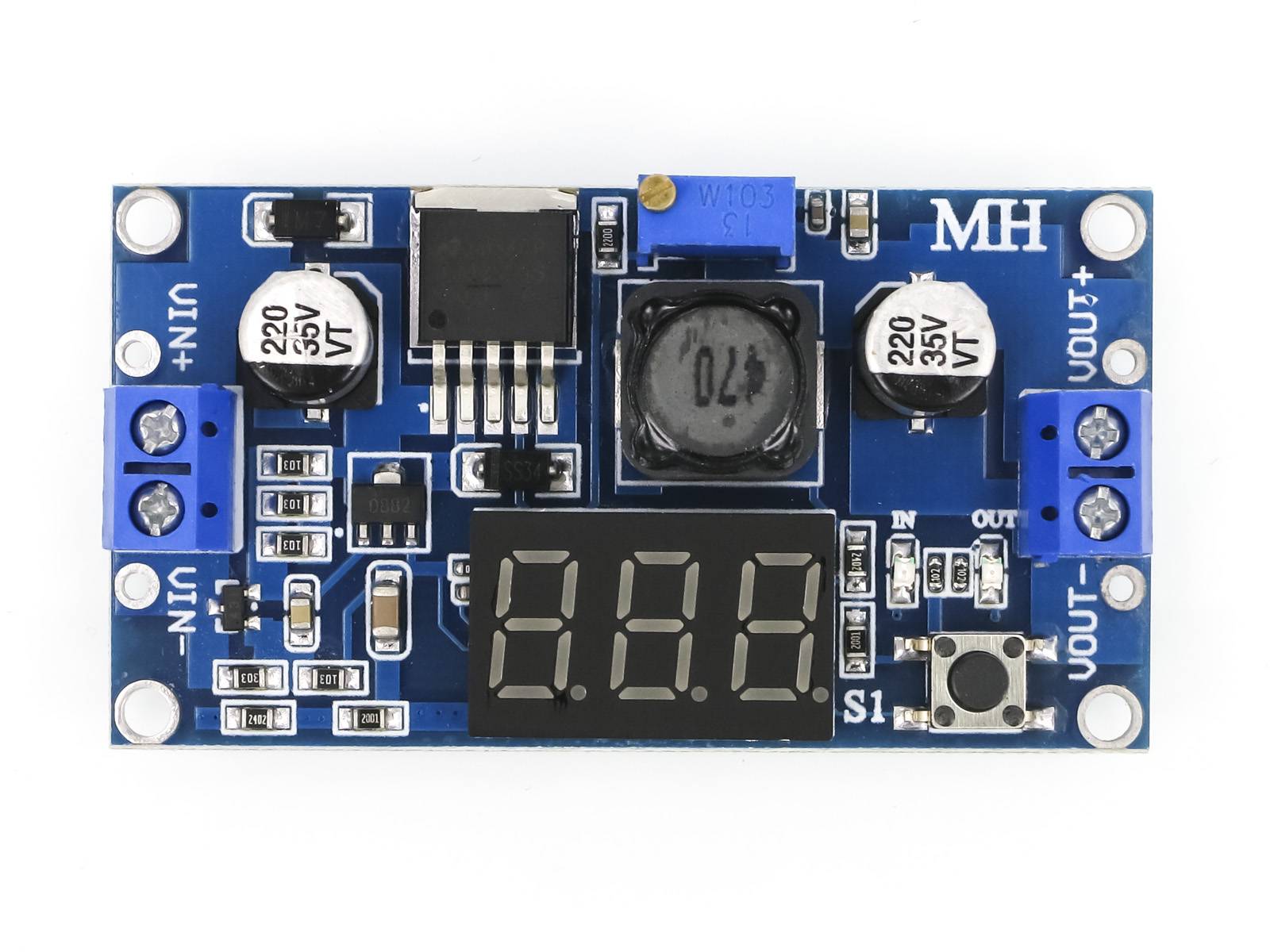 LM2596S DC-DC einstellbarer Step-Down Spannungsregler mit LED-Voltmeter Adjustable Power Modul