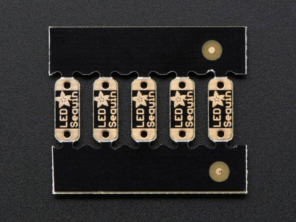Adafruit LED Sequins - Warmweiß - 5er Pack