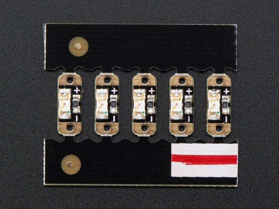 Adafruit LED Sequins - Rubinrot - 5er Pack