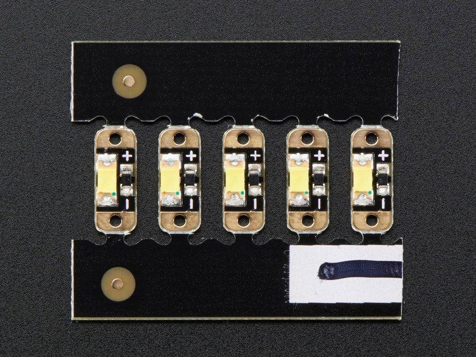 Adafruit LED Sequins - Warmweiß - 5er Pack