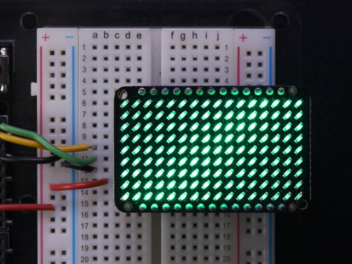 Adafruit LED Charlieplexed Matrix - 9x16 LEDs - Green