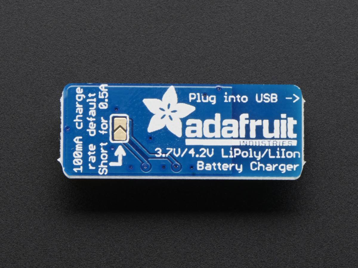 Adafruit Lipo USB Charger with JST Cable for 3.7V 4.2V LiIon LiPoly Battery 1304