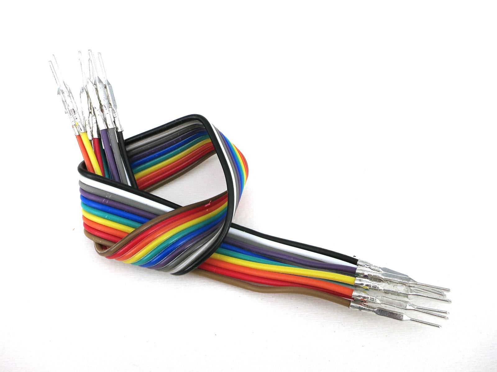 V- TEC Jumper Wires Pre-crimped Terminals 10-Piece Rainbow Male-Male 20cm