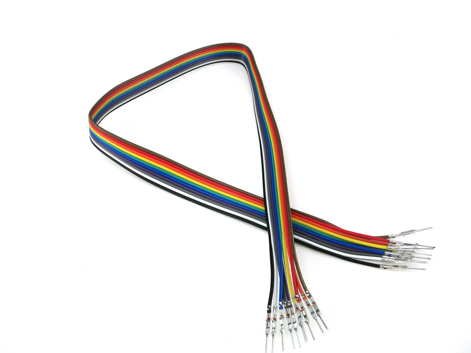 V- TEC Jumper Wires Pre-crimped Terminals 10-Piece Rainbow Male-Male 40cm