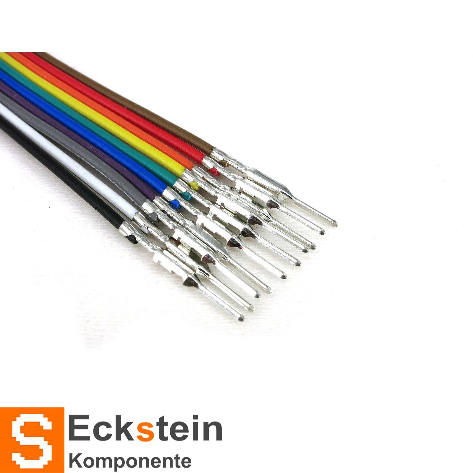 V- TEC Jumper Wires Pre-crimped Terminals 10-Piece Rainbow Male-Male 40cm