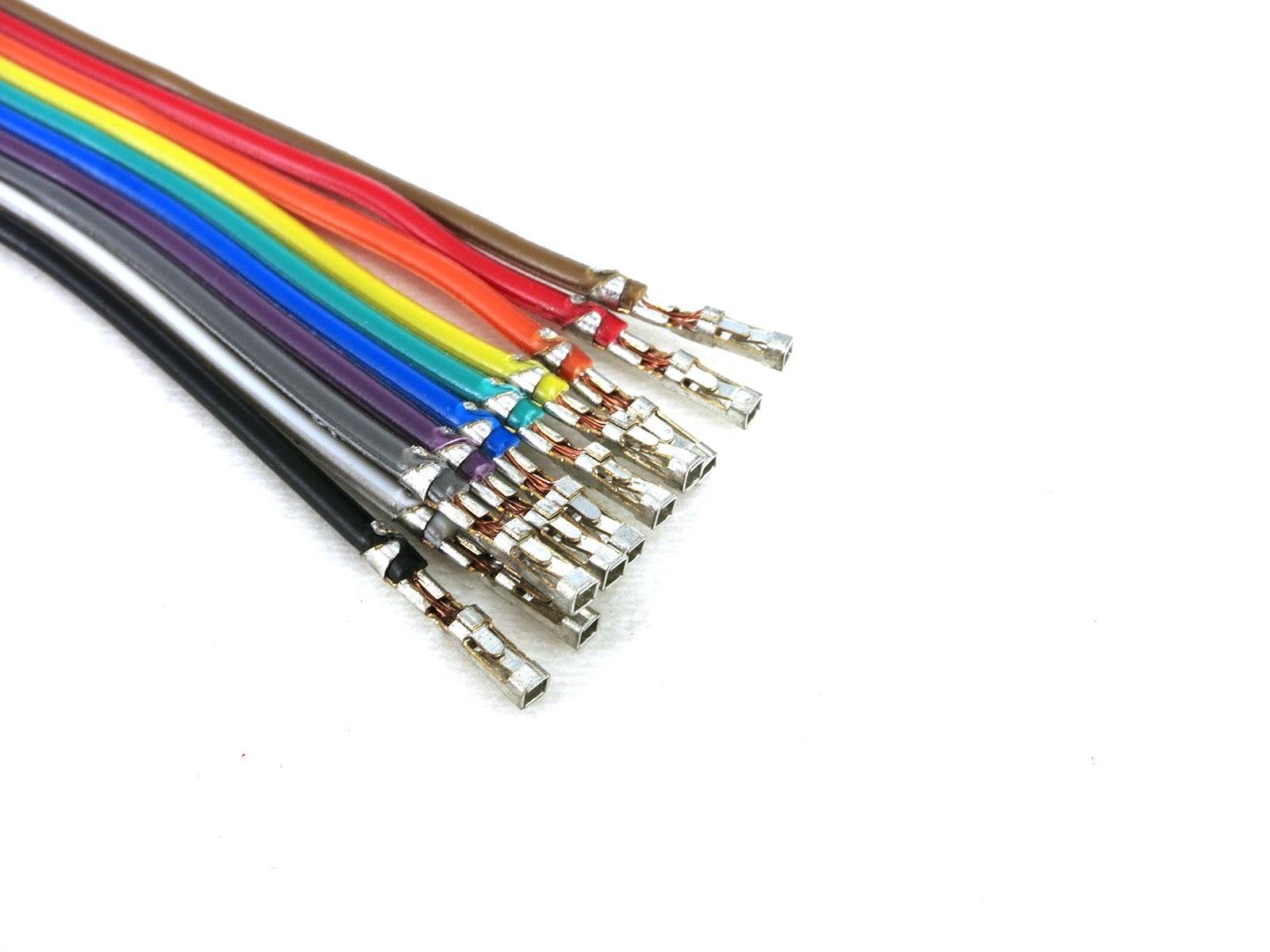 V- TEC Jumper Wires Pre-crimped Terminals 10-Piece Rainbow Female-Female 10cm