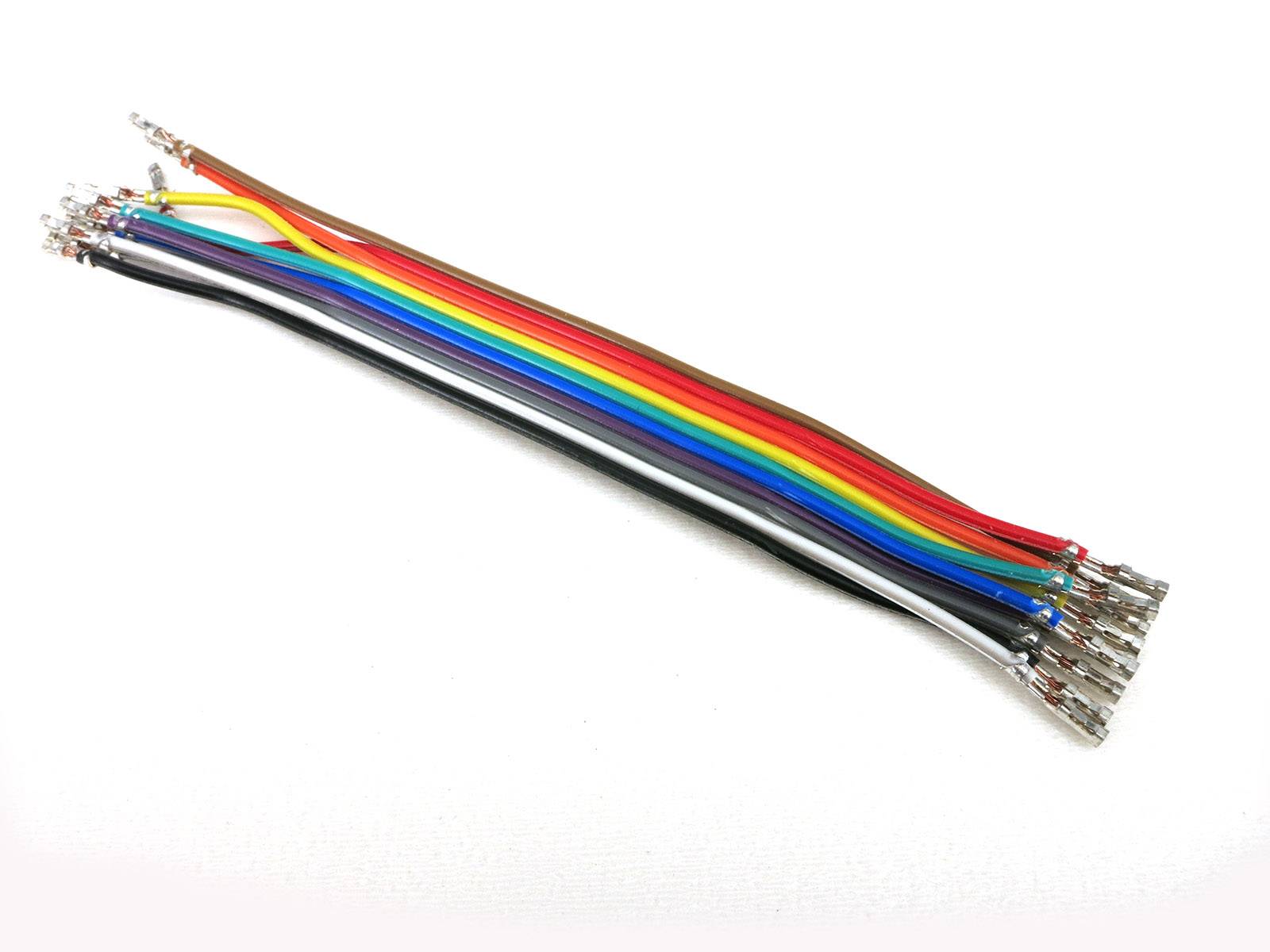 V- TEC Jumper Wires Pre-crimped Terminals 10-Piece Rainbow Female-Female 10cm