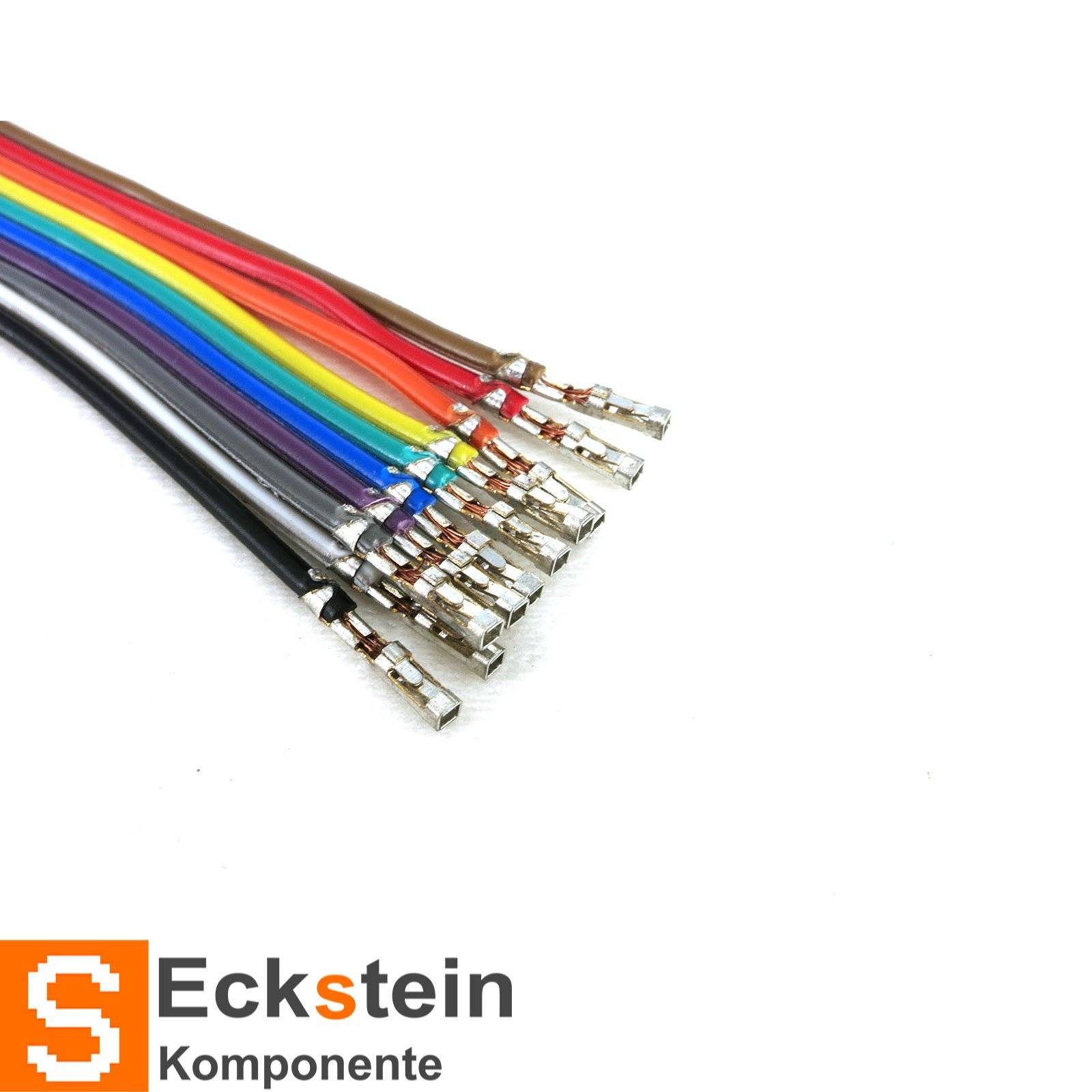 V- TEC Jumper Wires Pre-crimped Terminals 10-Piece Rainbow Female-Female 10cm