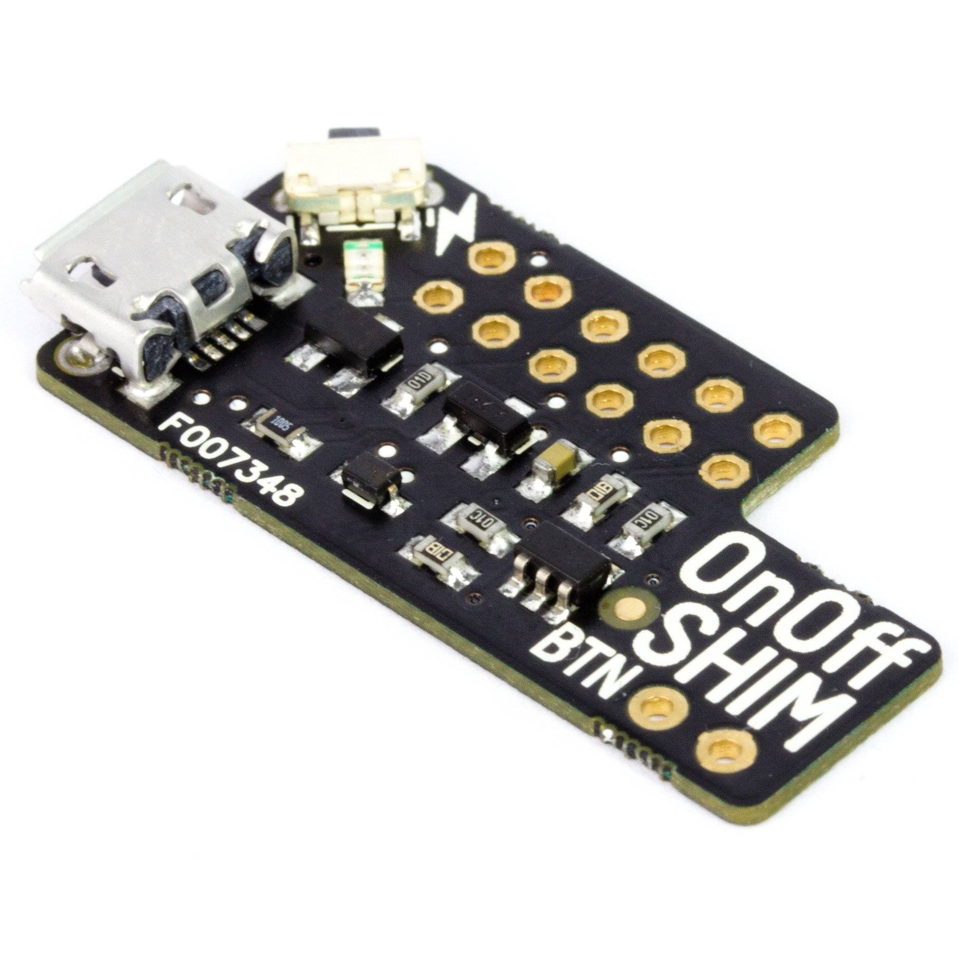 Pimoroni OnOff SHIM Super Small Board 1mm Thick PCB Micro-B Connector up to 2.5A