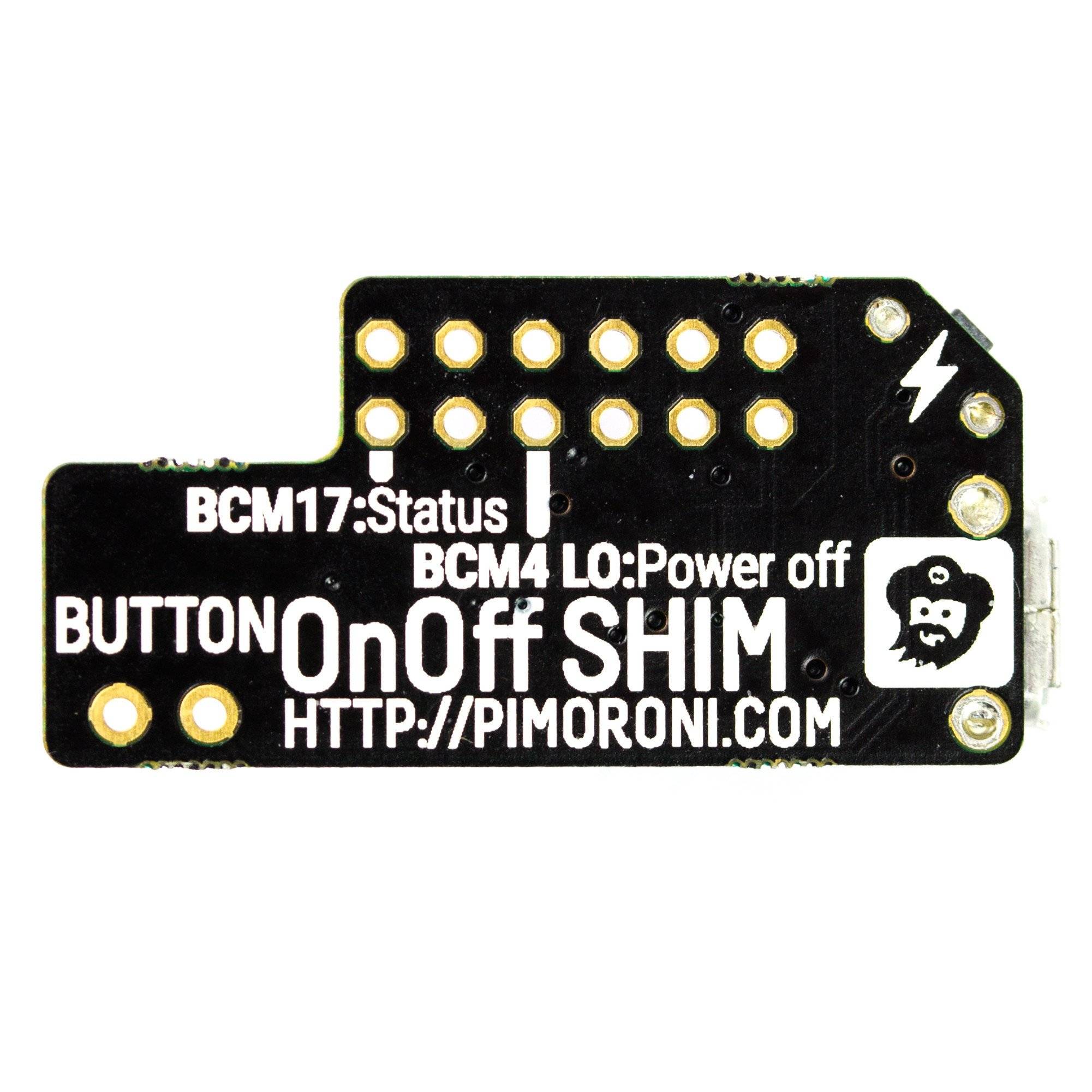 Pimoroni OnOff SHIM Super Small Board 1mm Thick PCB Micro-B Connector up to 2.5A