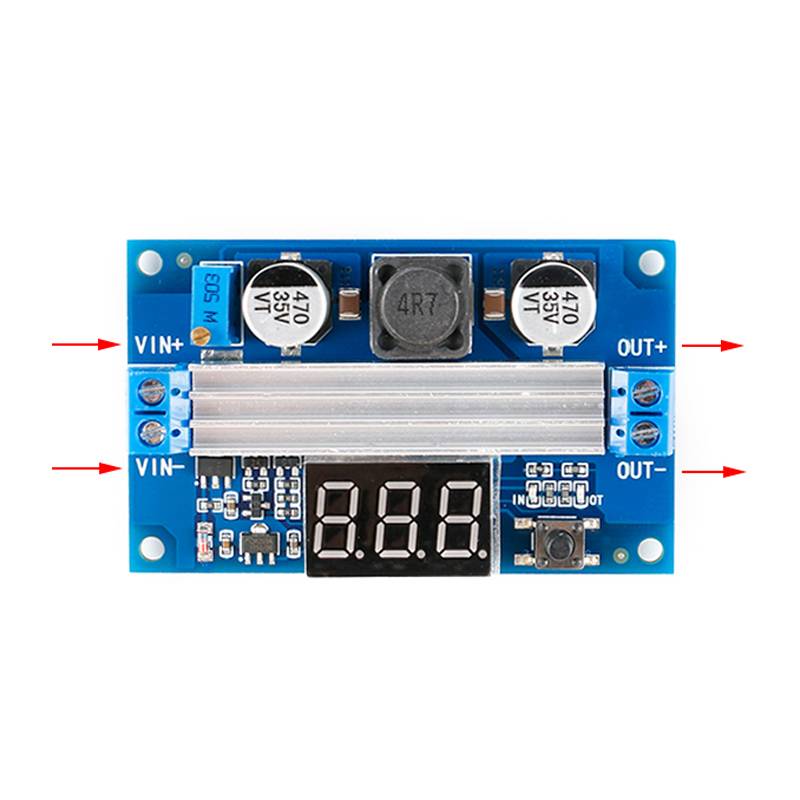 DC-DC Step-up Spannungsregler 100W 3-35V to 3,5V-35V mit LED-Voltmeter Power Module