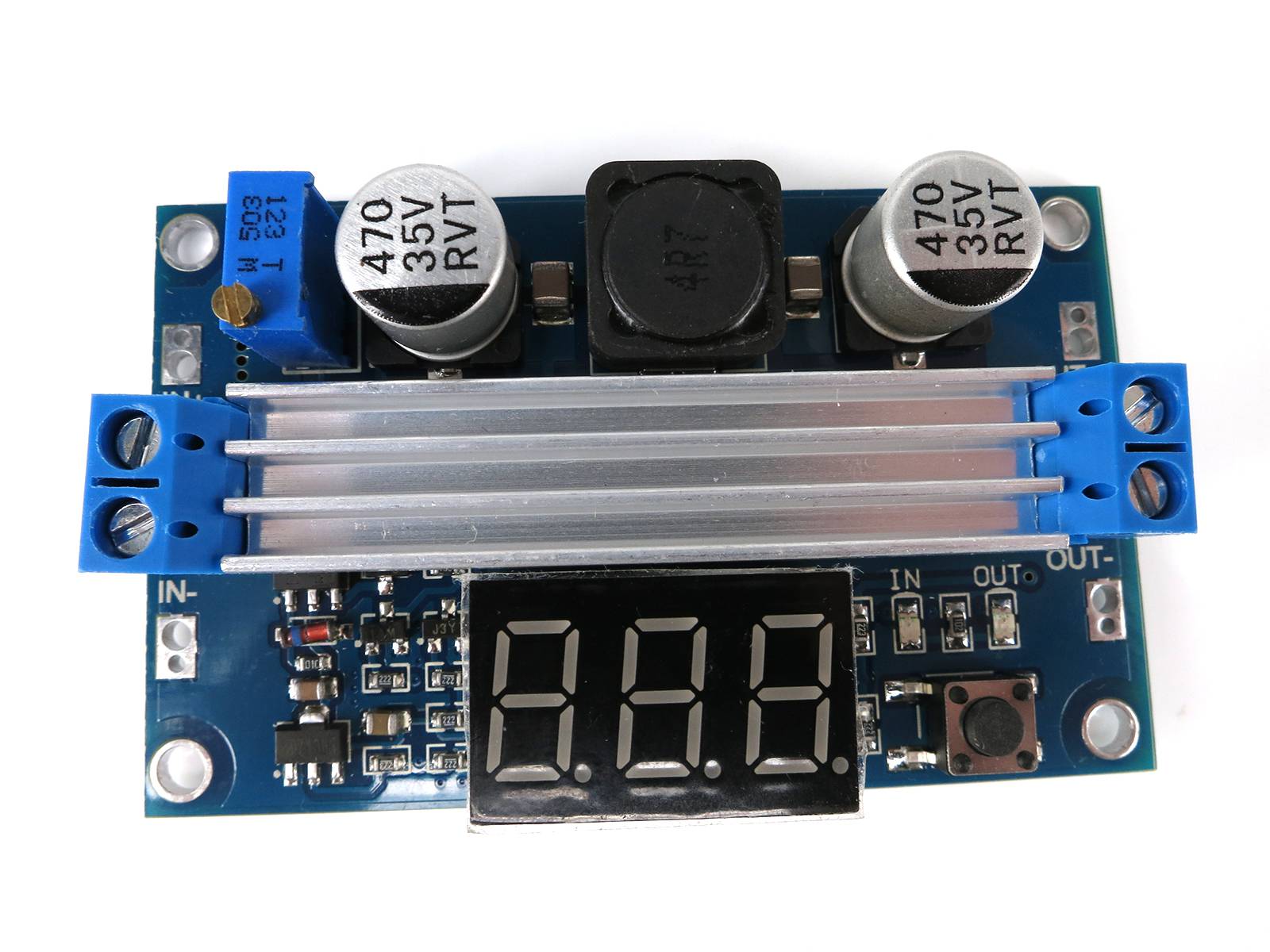 DC-DC Step-up Spannungsregler 100W 3-35V to 3,5V-35V mit LED-Voltmeter Power Module