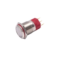 Rugged Metal On/Off Switch with Blue LED Ring - 16mm Blue On/Off Rugged Metal On/Off Switch with Blue LED Ring - 16mm Blue On/Off