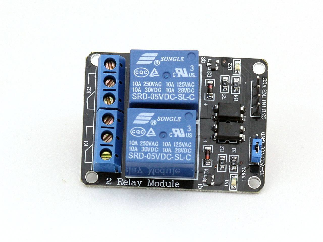 5V/220V 2 Channel Optocouplers Relay Shield Compatible with Arduino