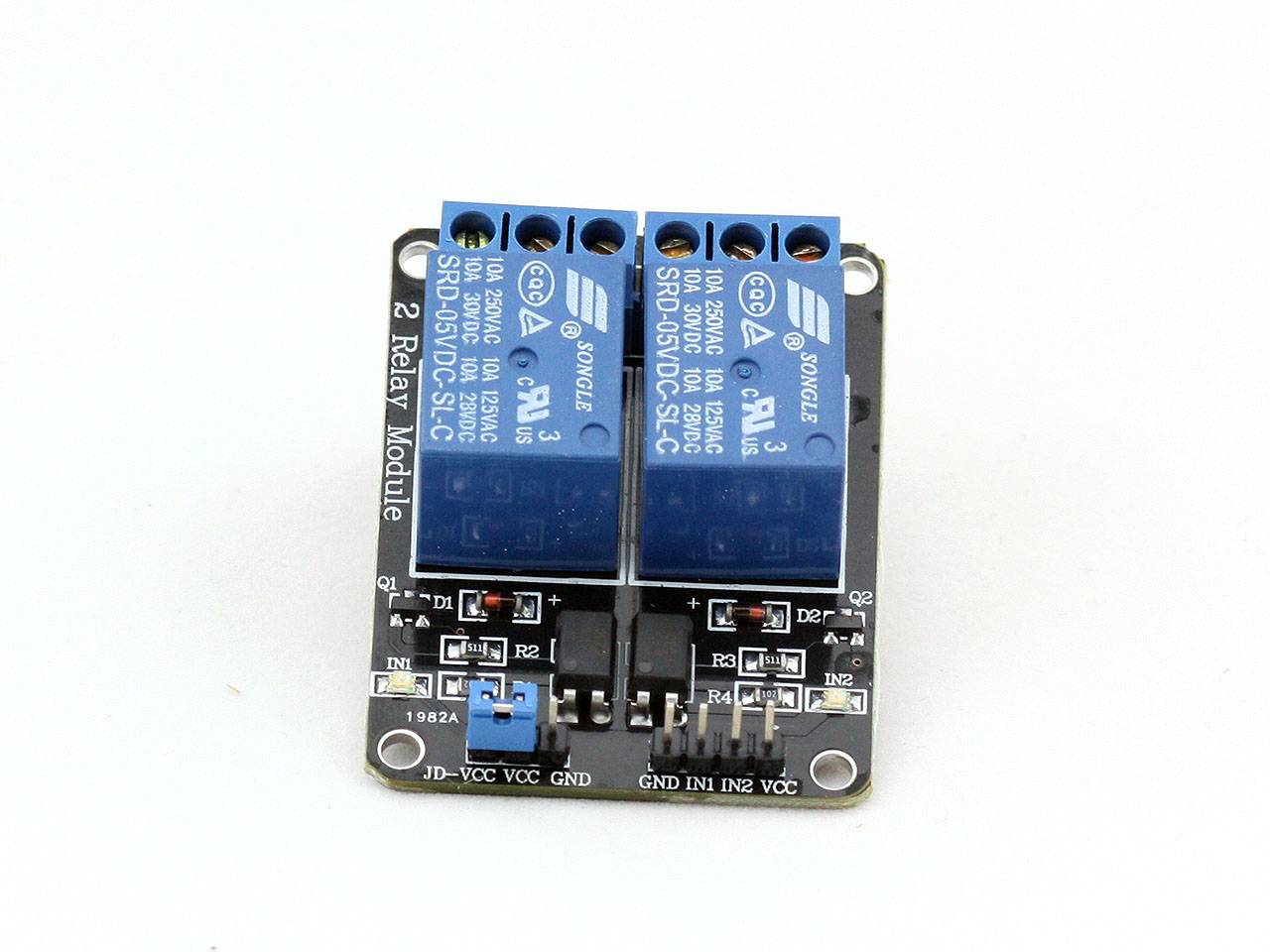 5V/220V 2 Channel Optocouplers Relay Shield Compatible with Arduino