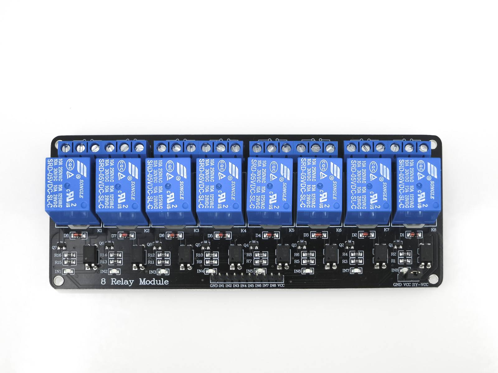 HIMALAYA 5V/220V 8 Channel Optocouplers Relay Compatible with Arduino