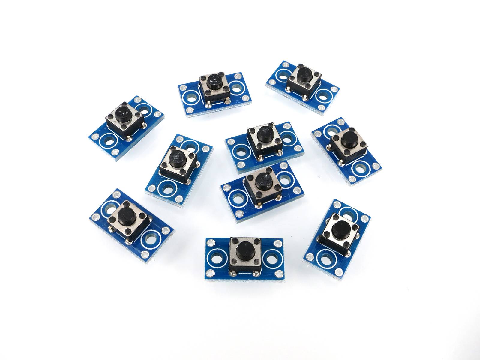 10x Micro Key Taster 6x6mm Buttons Module Rastermaß 2,54mm 12V/50mA