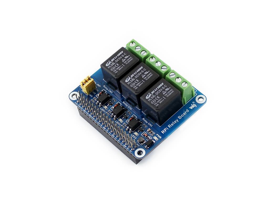 Waveshare 3 Kanal Relay Modul mit LED 5V 250VAC 30VDC für Raspberry Pi