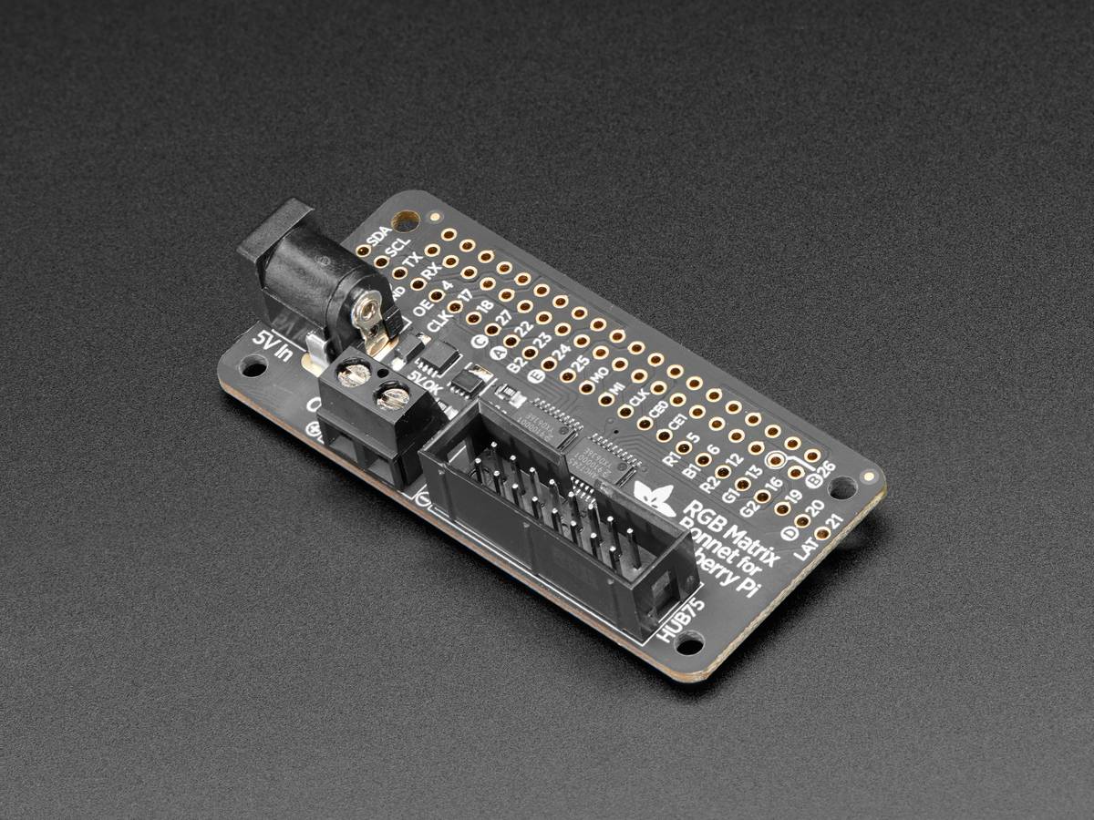 Adafruit RGB Matrix Bonnet for Raspberry Pi, 40-Pin GPIO Header 3211