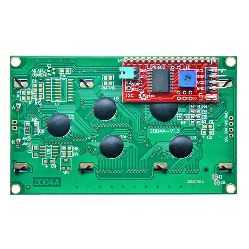 Character 20x4 LCD Display Module 2004 Black on Green 5V I2C interface HD44780