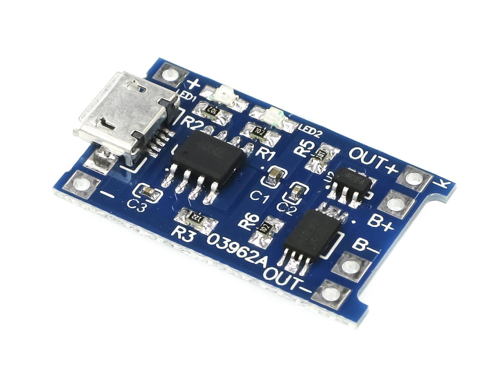 TP4056 XD-58A Micro-USB 5V 1A LiPo Akku Lademodul Lithium Battery Charging Module