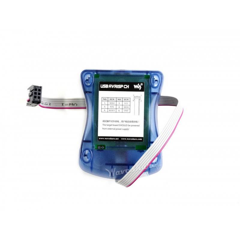 Waveshare AVR ISP Programmer, Supports AVR Studio 4/5/6/7 CH340G USB to UART 14224