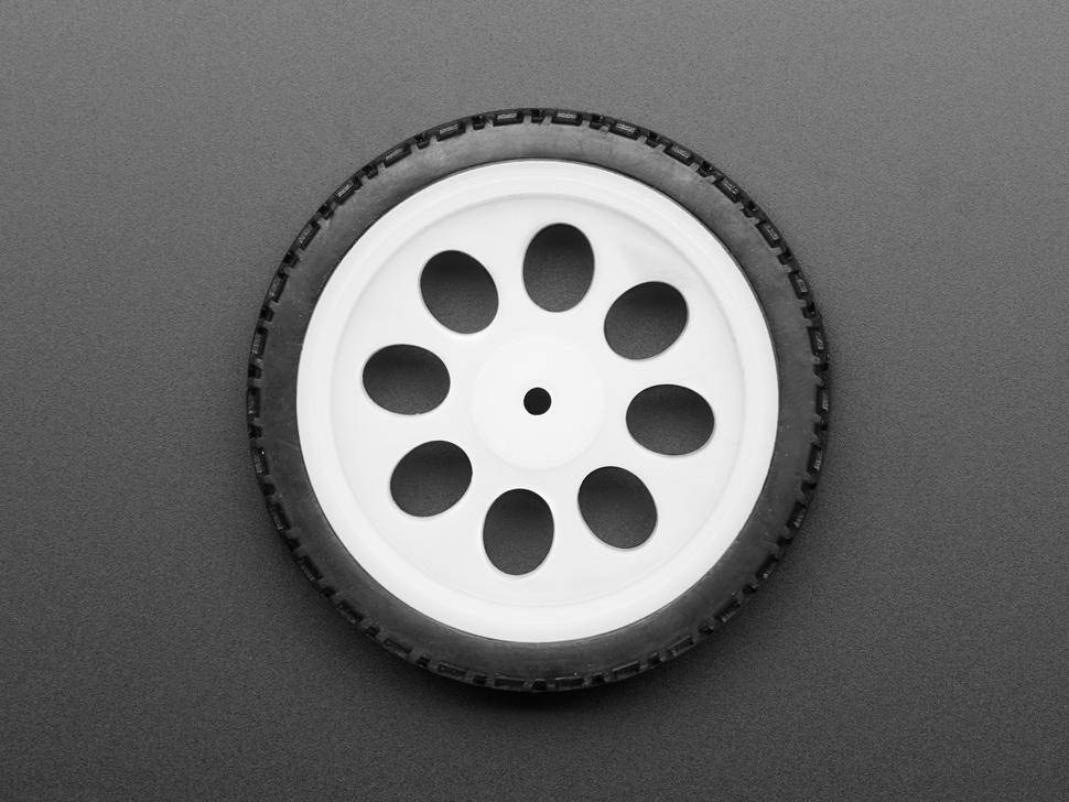 Adafruit schmales Rad für TT/DC Getriebemotoren, 65mm Durchmesser, Kunststoff, Weiß