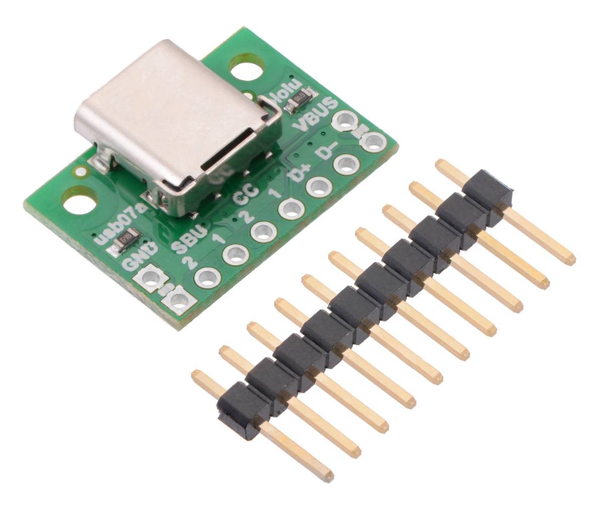 Pololu USB 2.0 Type-C Connector Breakout Board (usb07a) up to 20V 5A 2585