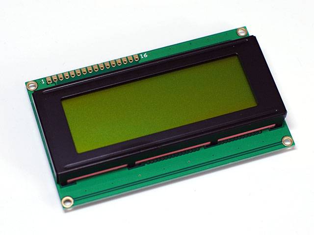 Character 20x4 LCD Display Module 2004 Black on Green 5V Header Strip