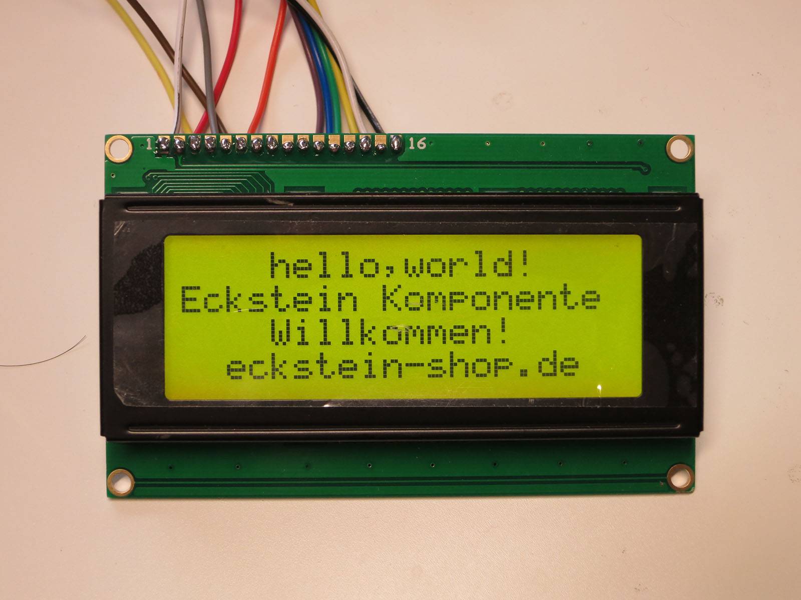 Character 20x4 LCD Display Module 2004 Black on Green 5V Header Strip