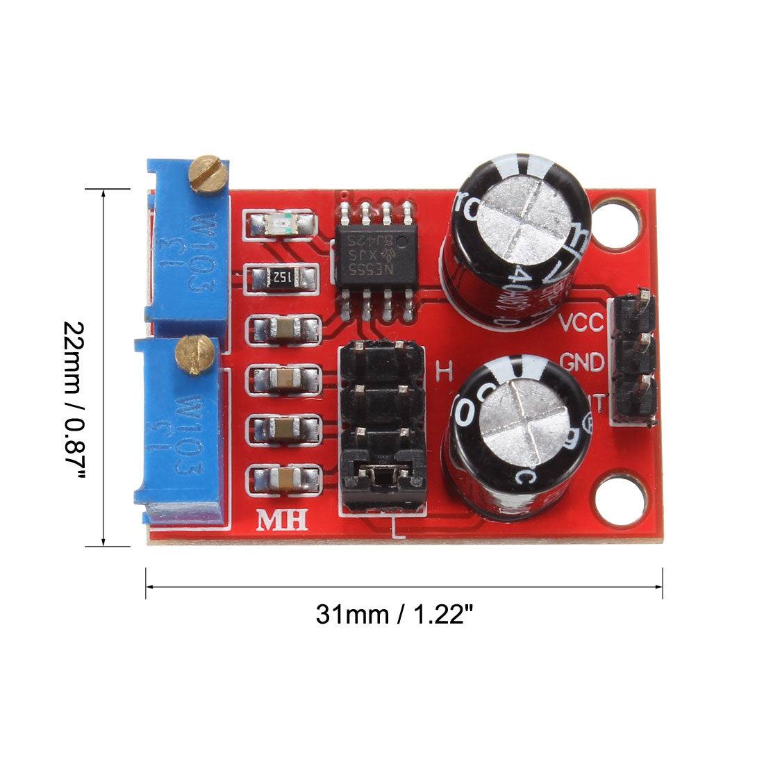 NE555 Einstellbare Frequenz Pulse Generator Modul Rechteckwelle Schrittmotortreiber bis 200kHz