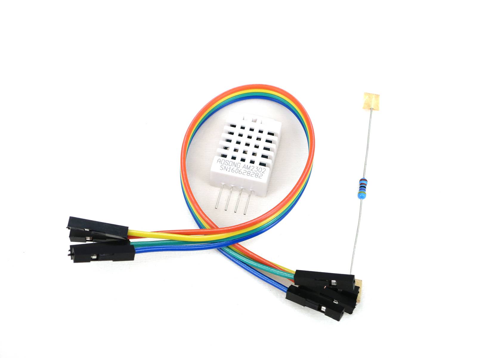 DHT22 AM2302 Digital Temperatur Feuchtigkeit Sensor mit Kabel und 4,7 kOhm Wider