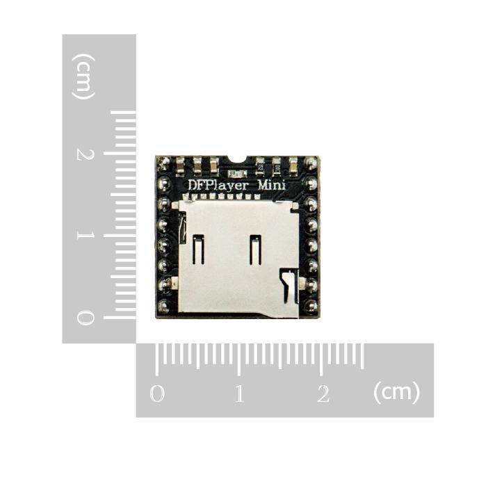 Ein kleines elektronisches Modul mit der Bezeichnung „DFPlayer Mini