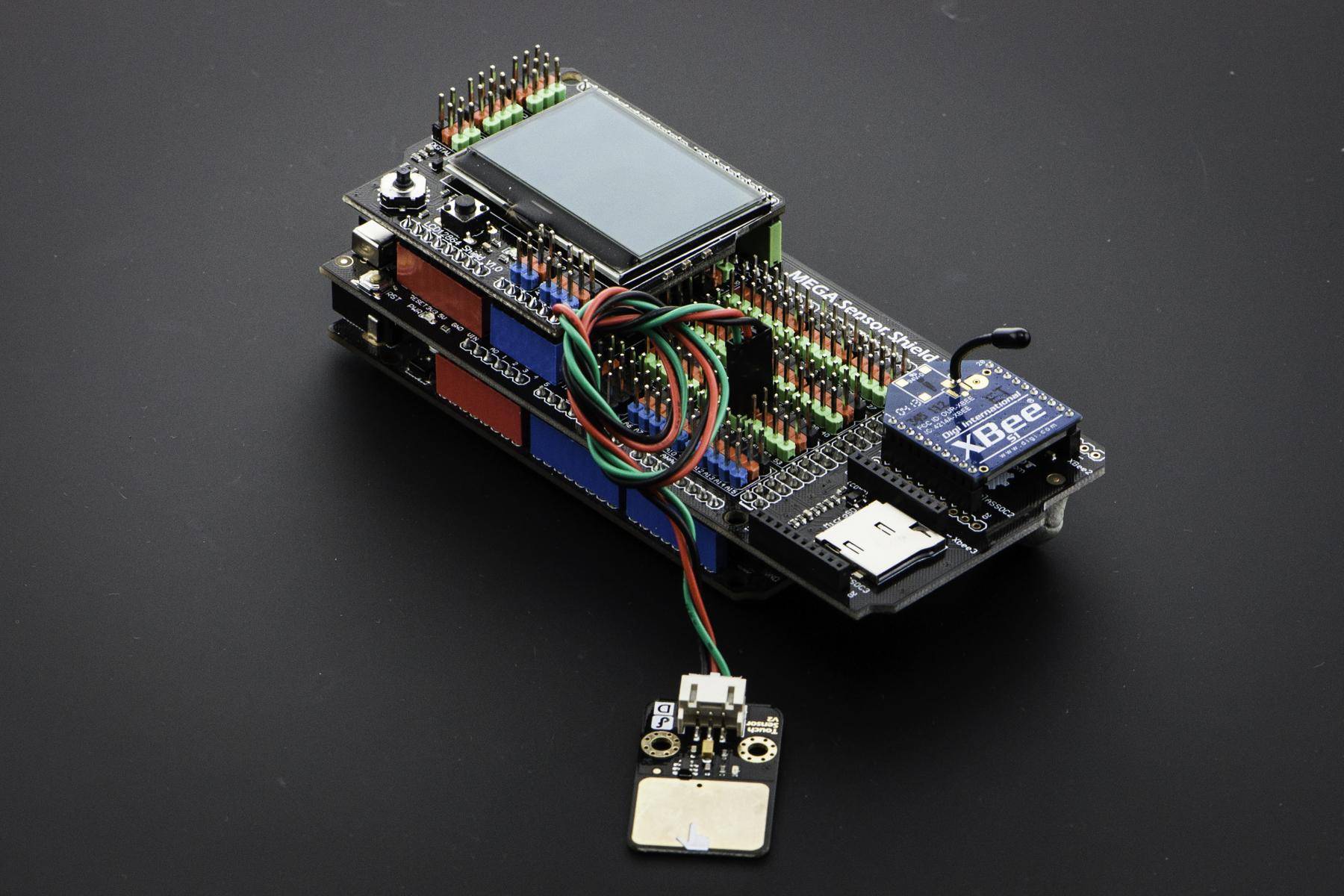 DFRobot Gravity Mega IO Erweiterungs-Shield V2.3, für Arduino, TTL, Xbee-Slots, MicroSD-Slot