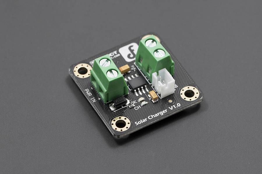 DFRobot Solar Lipo Charger (3.7V) for Single Lithium Battery, 4.4-6V 500mA