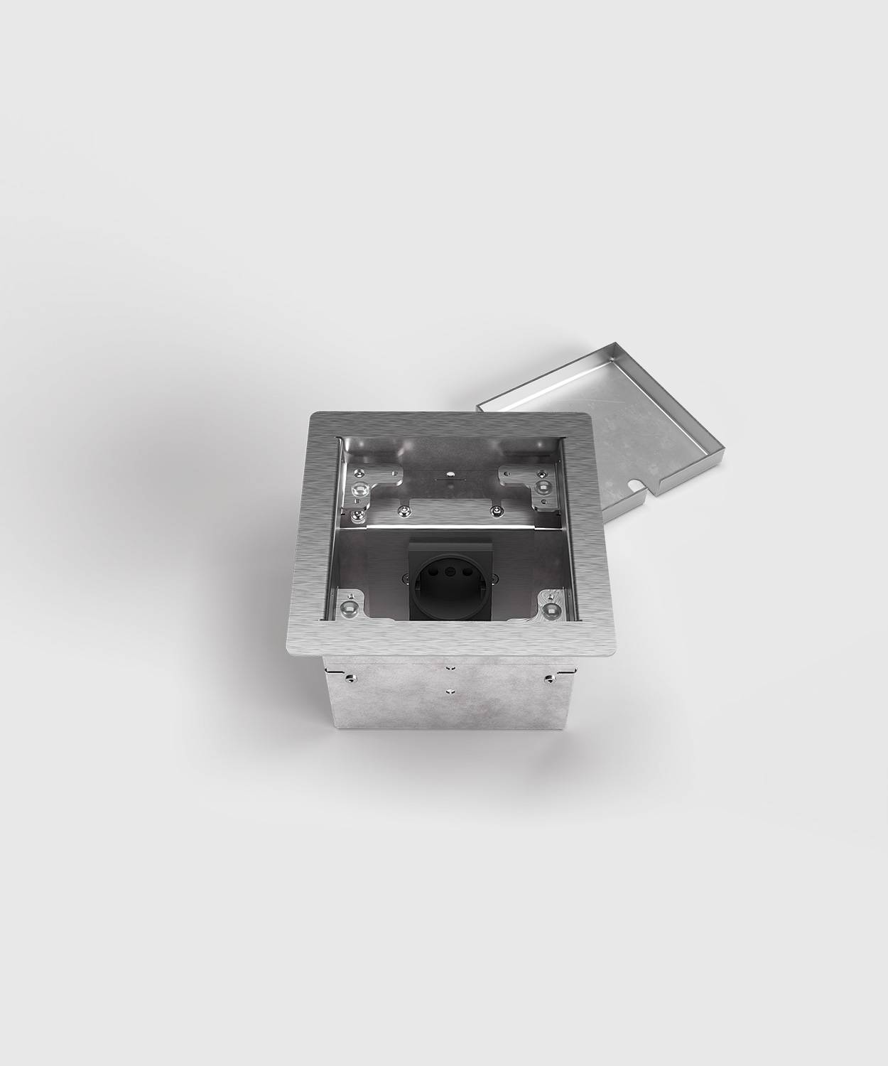 Bodensteckdose/ Bodentank 8501B; 1x RJ45 2fach,