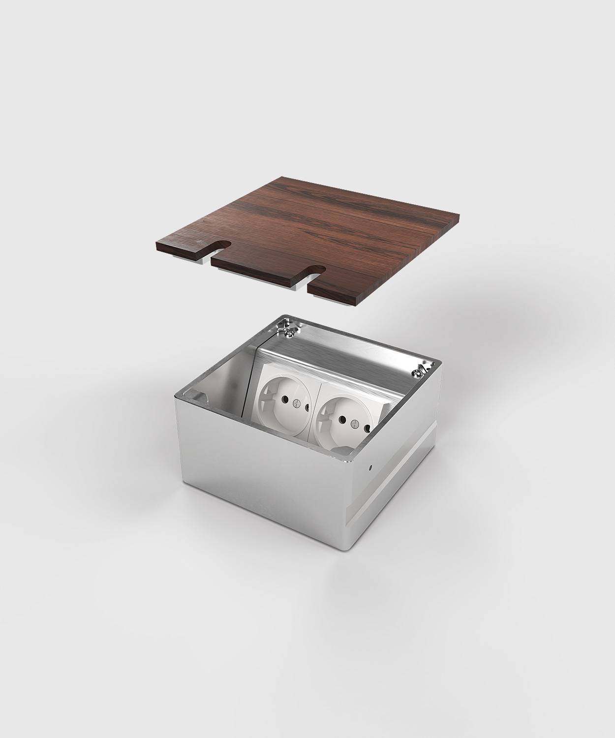 Bodensteckdose/ Bodentank 8802B; 2x Schuko,