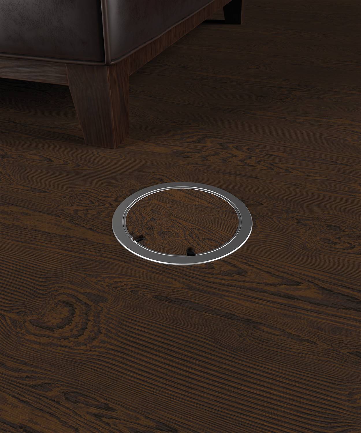 Bodensteckdose/ Bodentank 9902A; 1x Schuko, 1x RJ45 2fach,