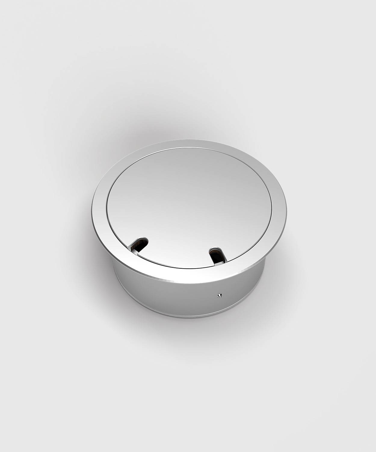 Bodensteckdose/ Bodentank 9902A; 1x Schuko, 1x Antenne,