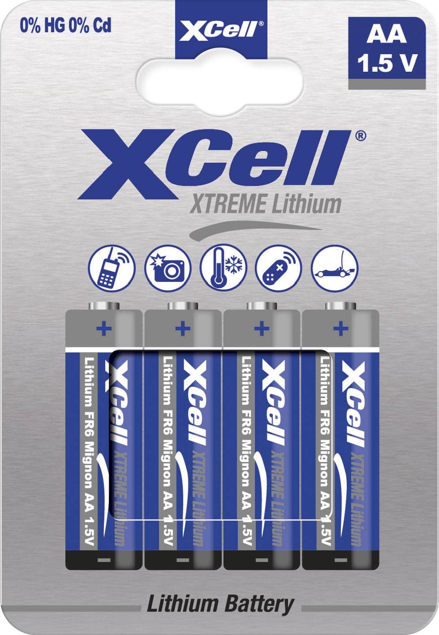 AA, Mignon Lithium Batterie, XTREME Lithium Batterie FR6, L91 1,5V 4er Blister